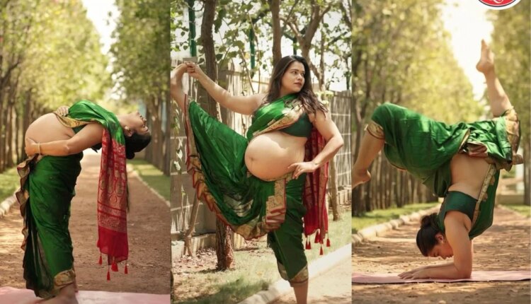 pregnancy last weeks yoga safety advice viral photo