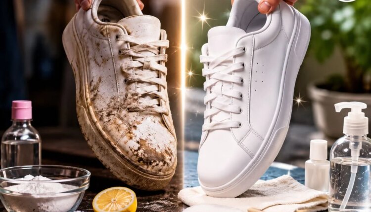 white shoes cleaning tips without washing rainy season