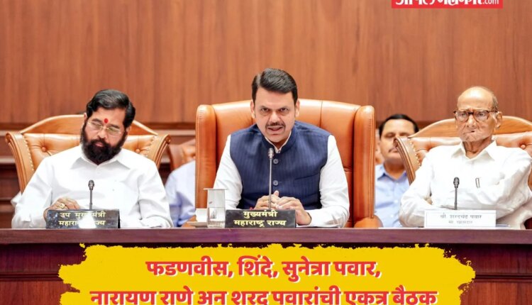 मुख्यमंत्री, दोन्ही उपमुख्यमंत्री, शरद पवार अन् नारायण राणे यांची एकत्र बैठक; नेमकं काय ठरलं?