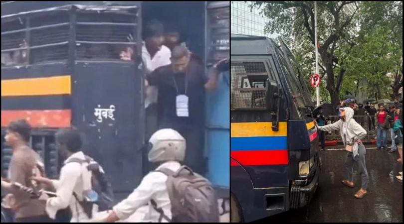 कोण आहे रिया अहिर? मुंबई पोलिसांच्या व्हॅनला मॉडेल ब्लॉक; मुंबईतील चेंबूरमध्ये अटकेत असलेल्या विद्यार्थ्यांची सुटका करणारा एक व्यक्ती व्हिडिओमध्ये दिसत आहे