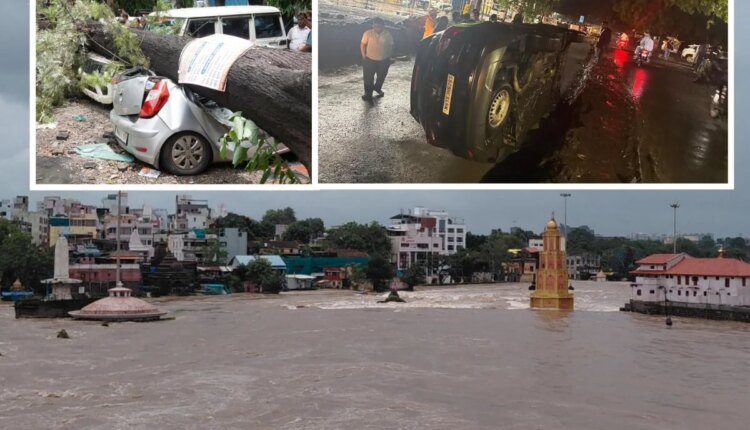 heavy rains in nashik, Nashik residents suffer second day heavy rain, nashik monsoon update, nashik rain news