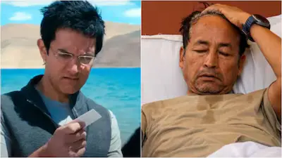 सोनम वांगचुकच्या उपोषणादरम्यान, आमिर खान म्हणतो '3 इडियट्स' हे पात्र त्याच्यावर आधारित नव्हते