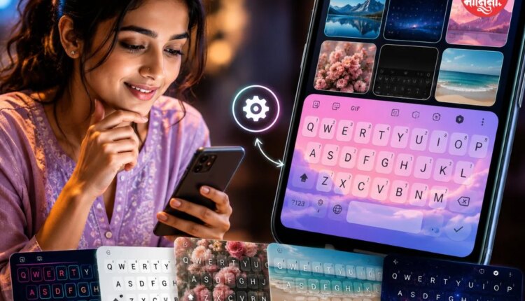 how to change smartphone keyboard theme and customize keyboard