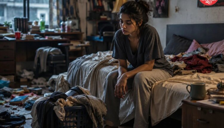 messy room and mental stress signs