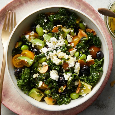 kale avocado salad blueberries