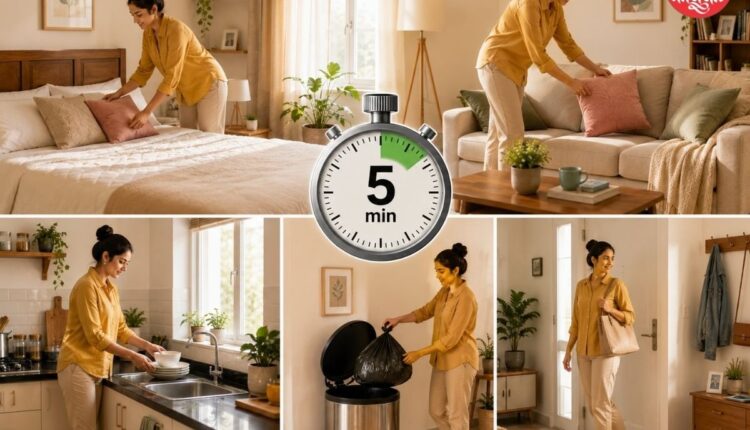 5 minute home cleaning hacks before leaving for work