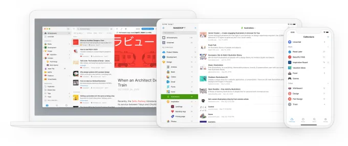 बुकमार्क व्यवस्थापन ॲप Raindrop.io