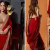 करवा चौथला लाल साडीसोबत स्टायलिश लुक मिळवा
